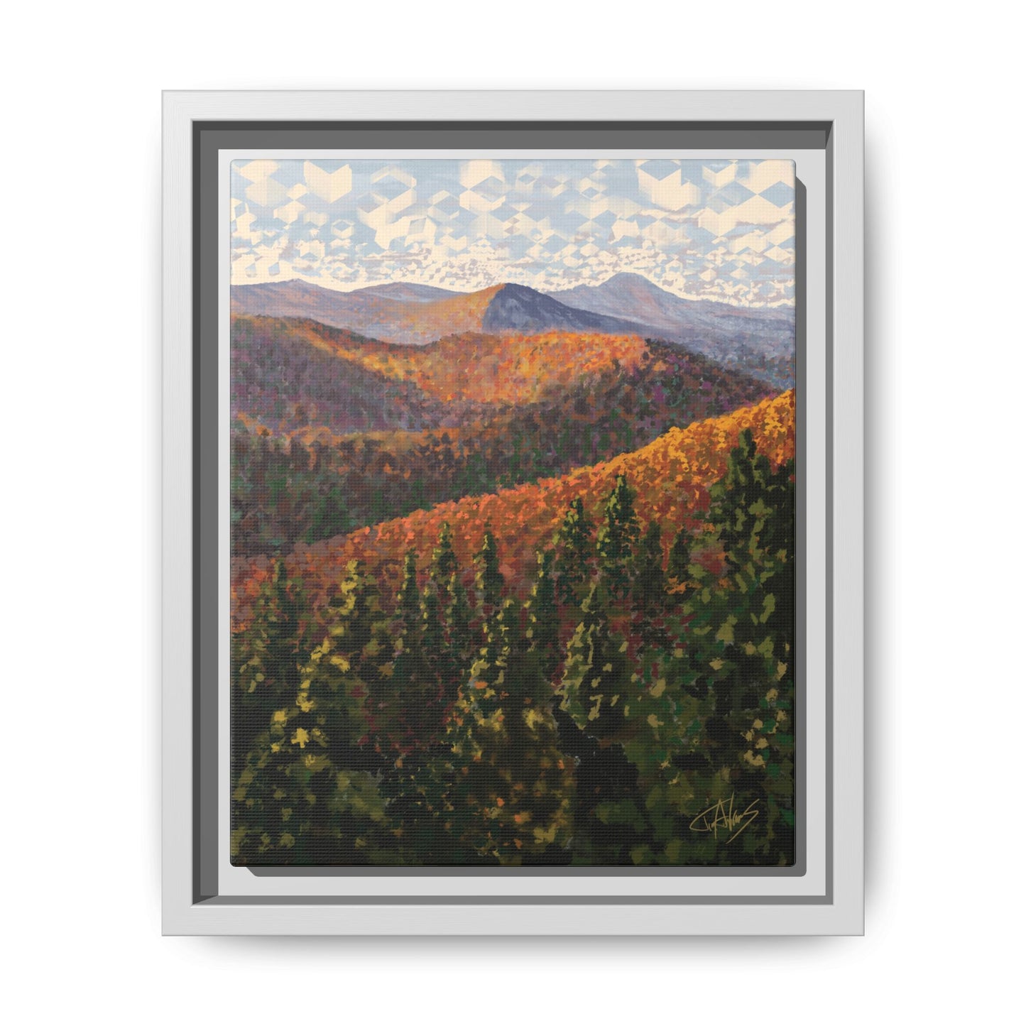 "Hills of Autumn" Framed canvas
