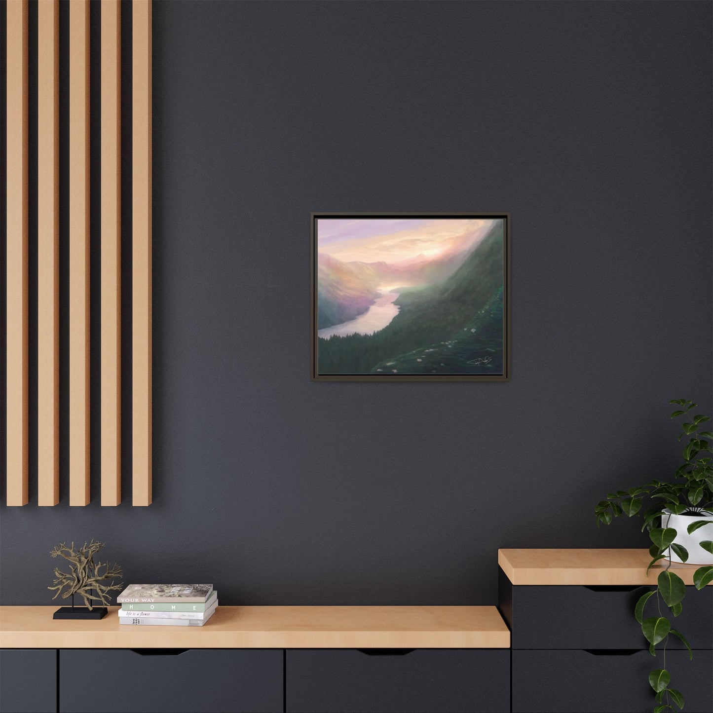 "Morning Glow" Framed canvas