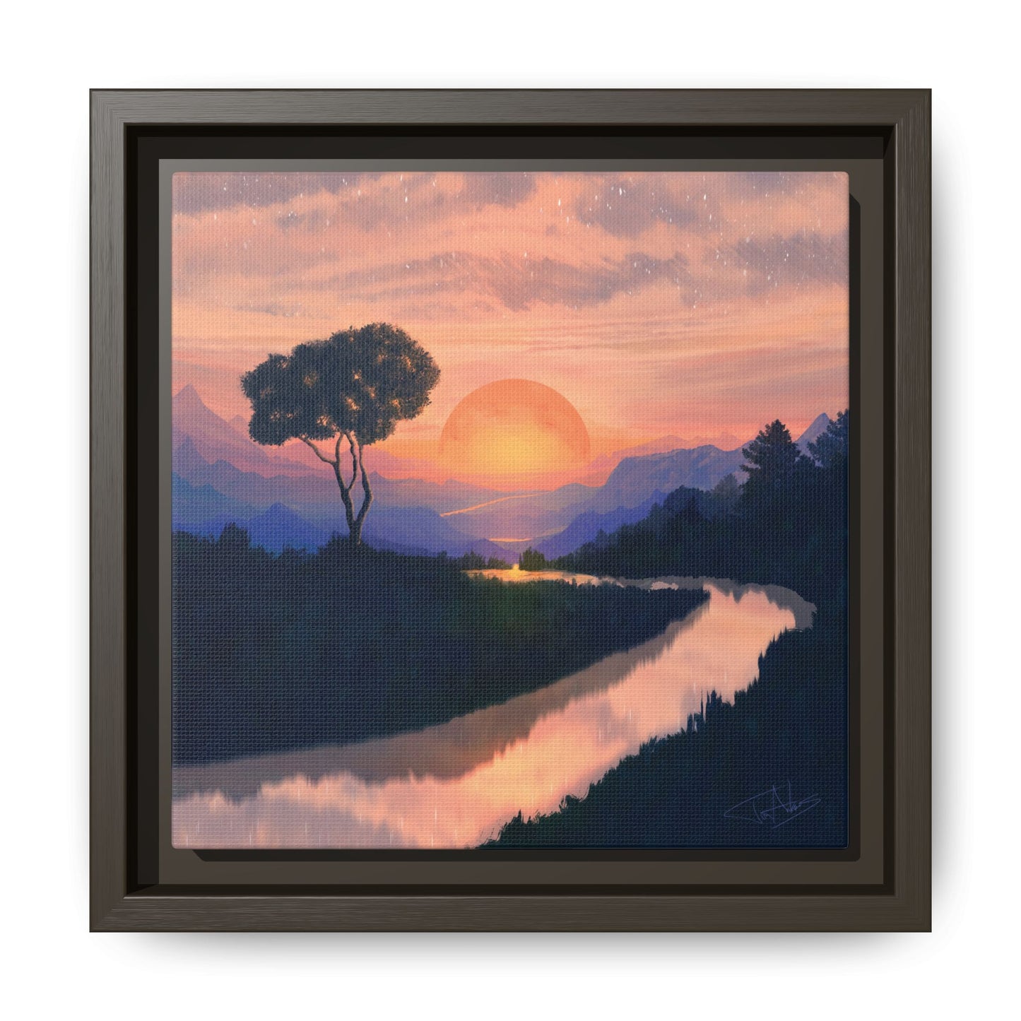 "Summer Sun" Framed canvas