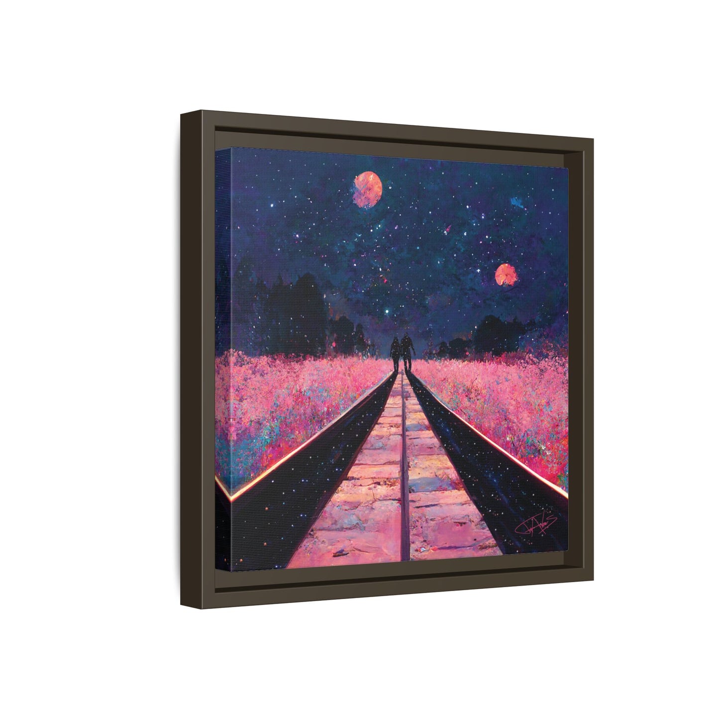 "Two Become One" Framed canvas