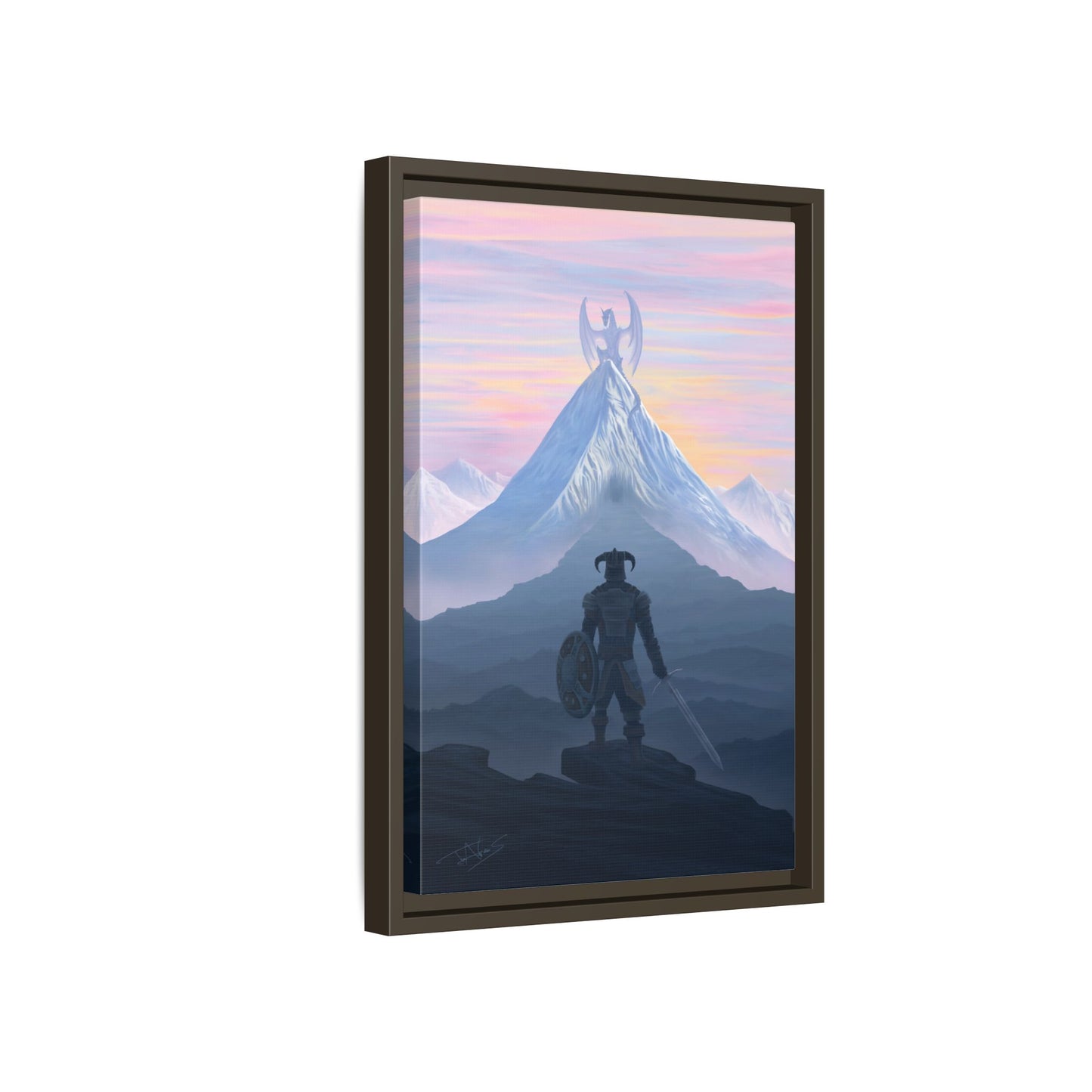 "Dragon Slayer" Framed canvas