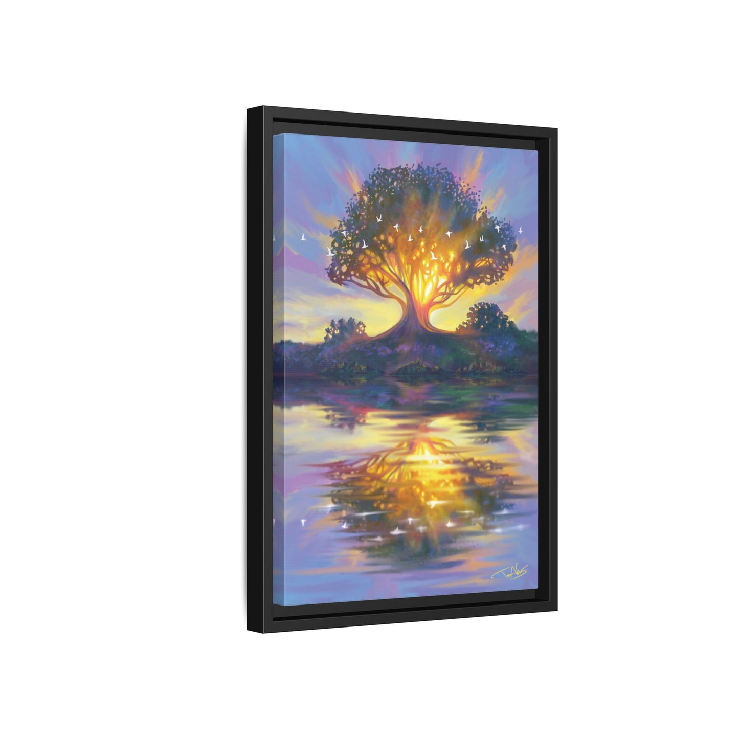 "Sunrise of Flutes" Framed canvas