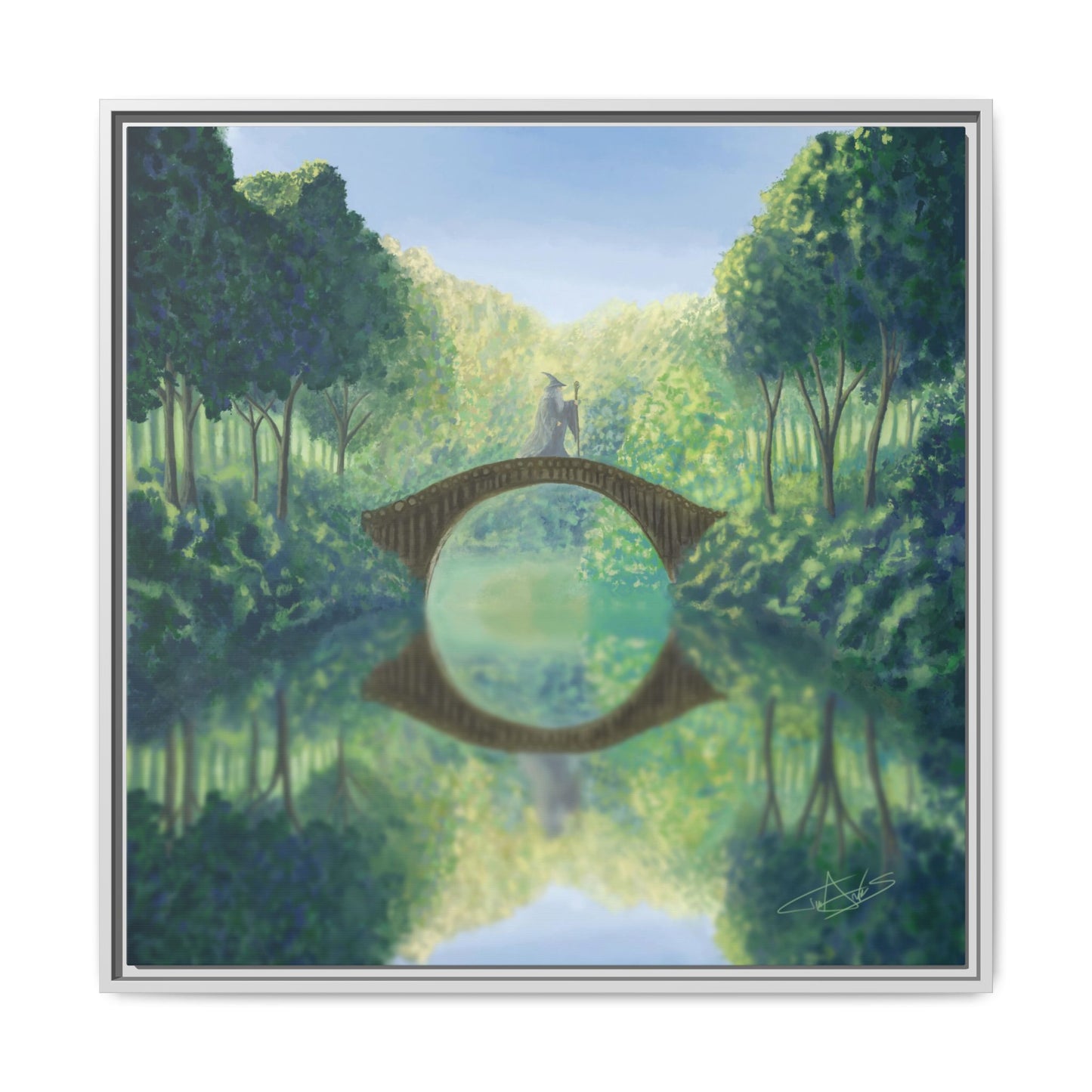 "A Wizard is Never Late" Framed canvas