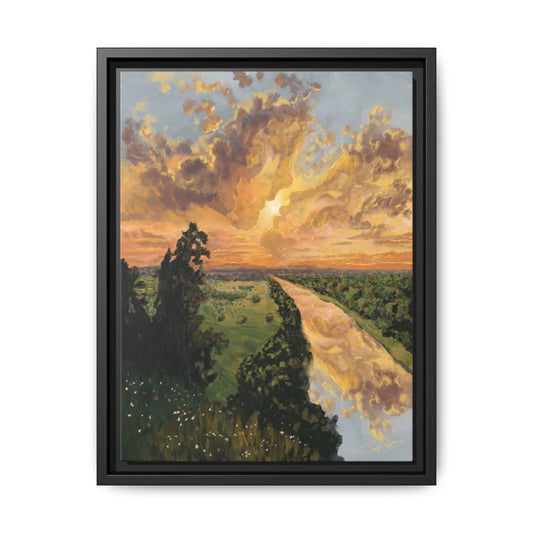 "Love Like a Sunset II" Framed canvas