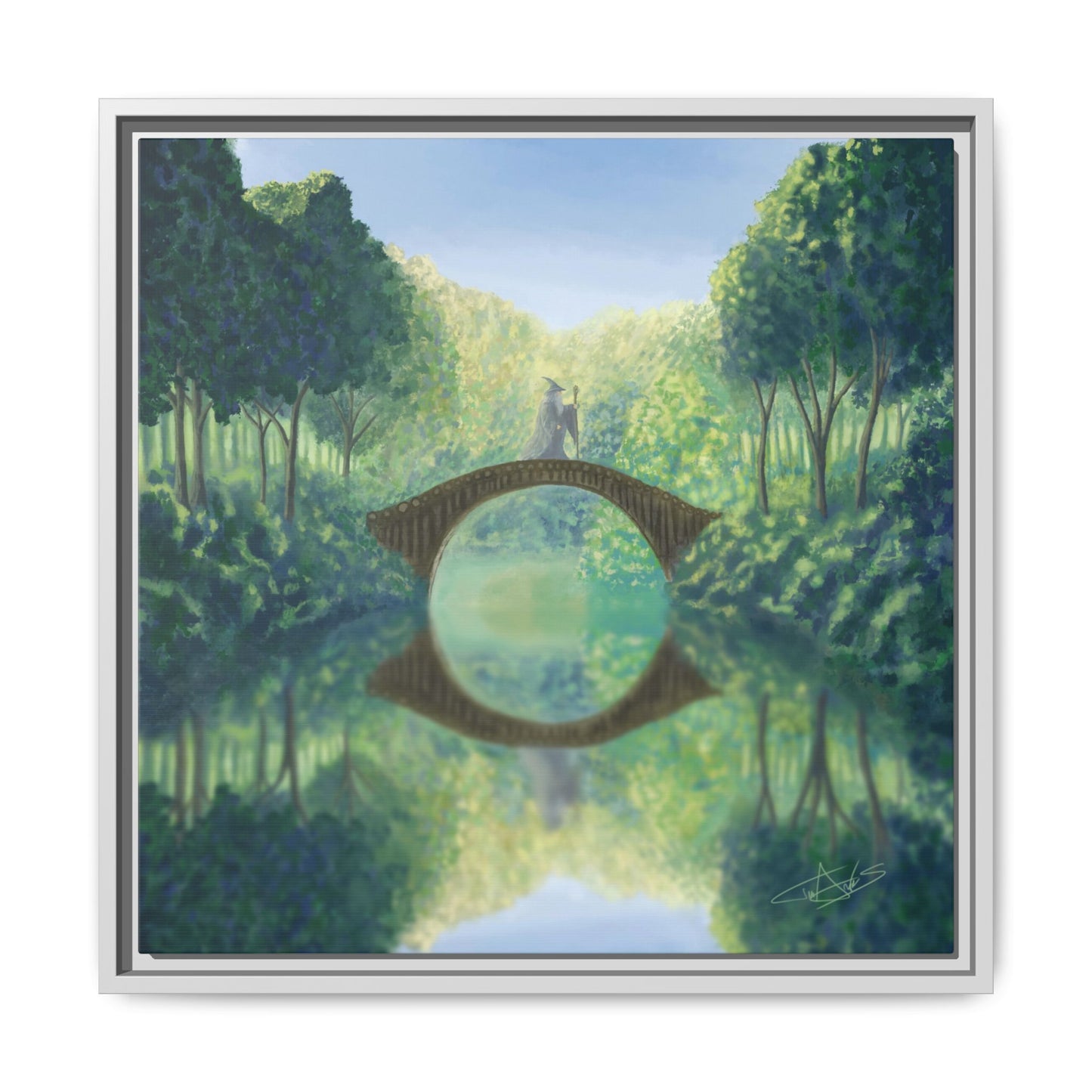 "A Wizard is Never Late" Framed canvas