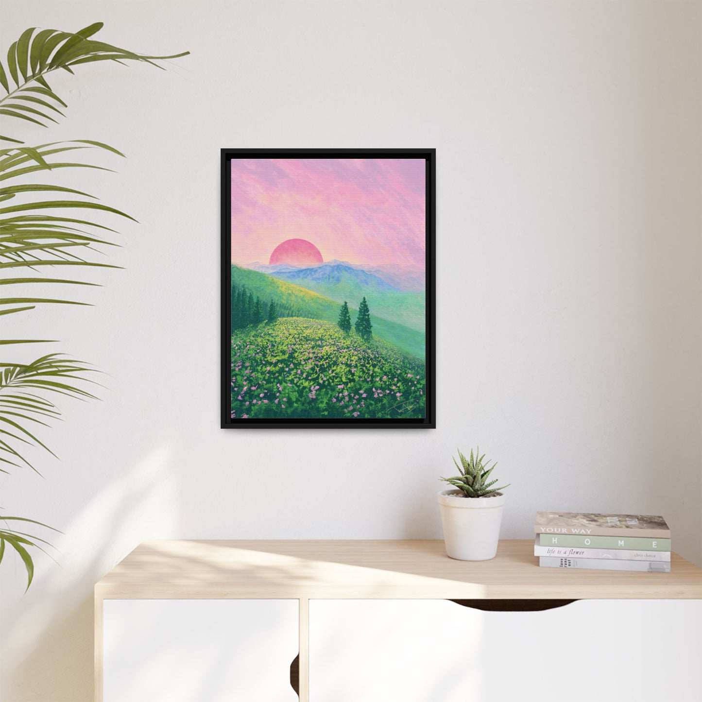 "Sunswept Hills" Framed canvas