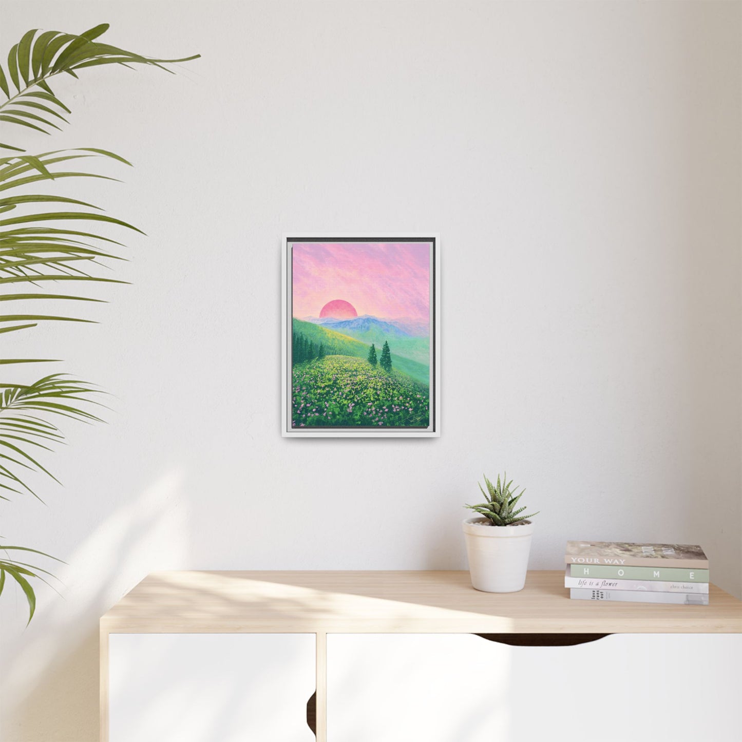 "Sunswept Hills" Framed canvas