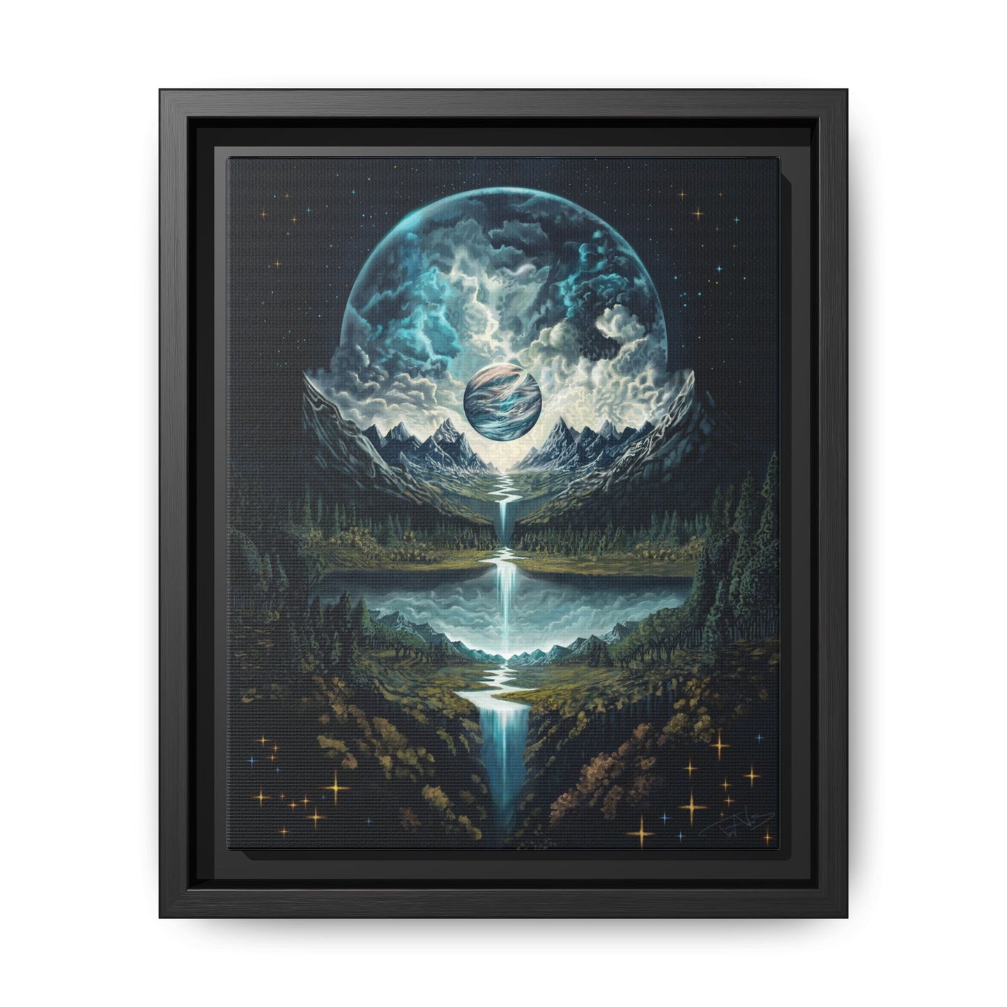 "Time" Framed canvas