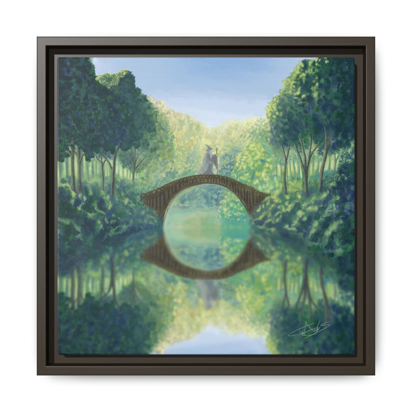 "A Wizard is Never Late" Framed canvas