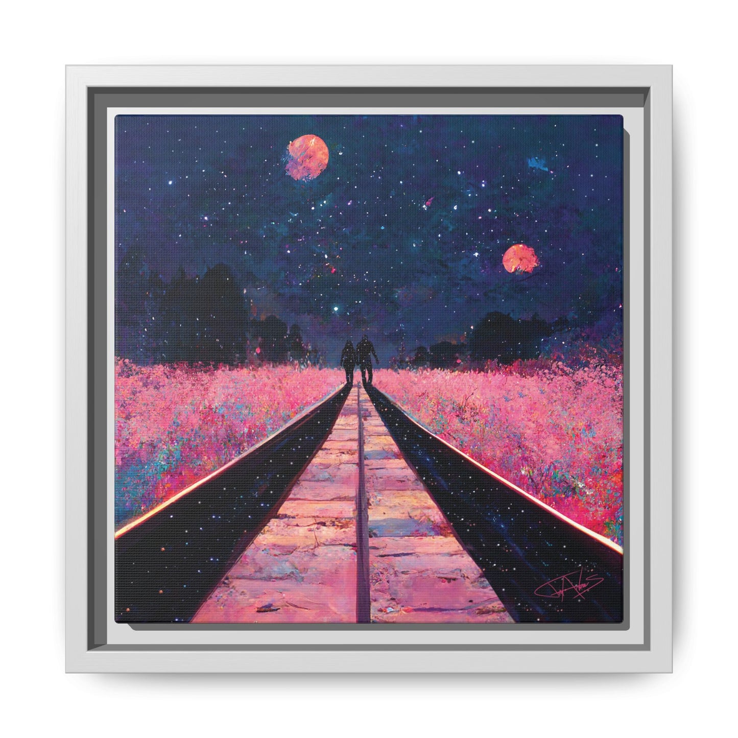 "Two Become One" Framed canvas