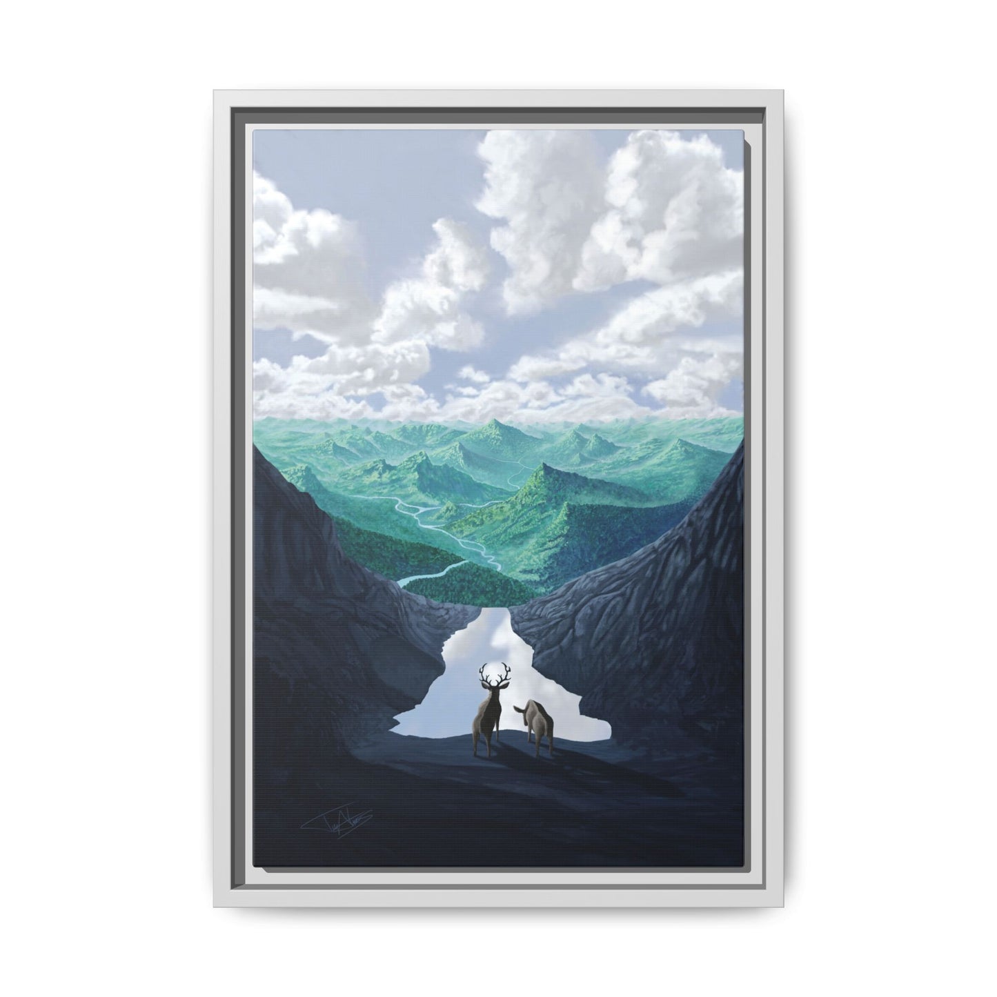 "Stream of Consciousness" Framed canvas