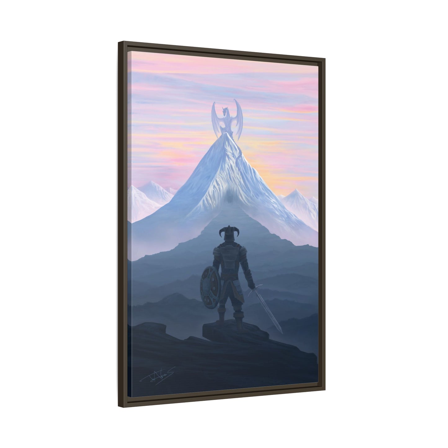 "Dragon Slayer" Framed canvas