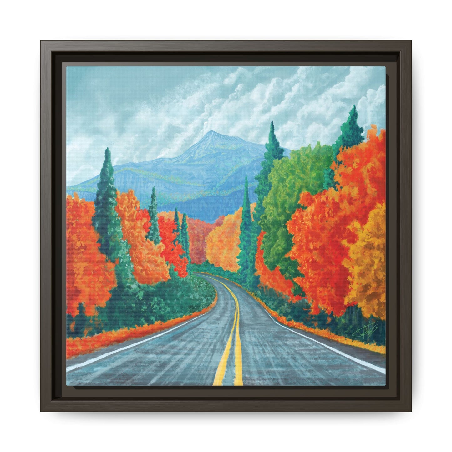 "Long Road Home" Framed canvas