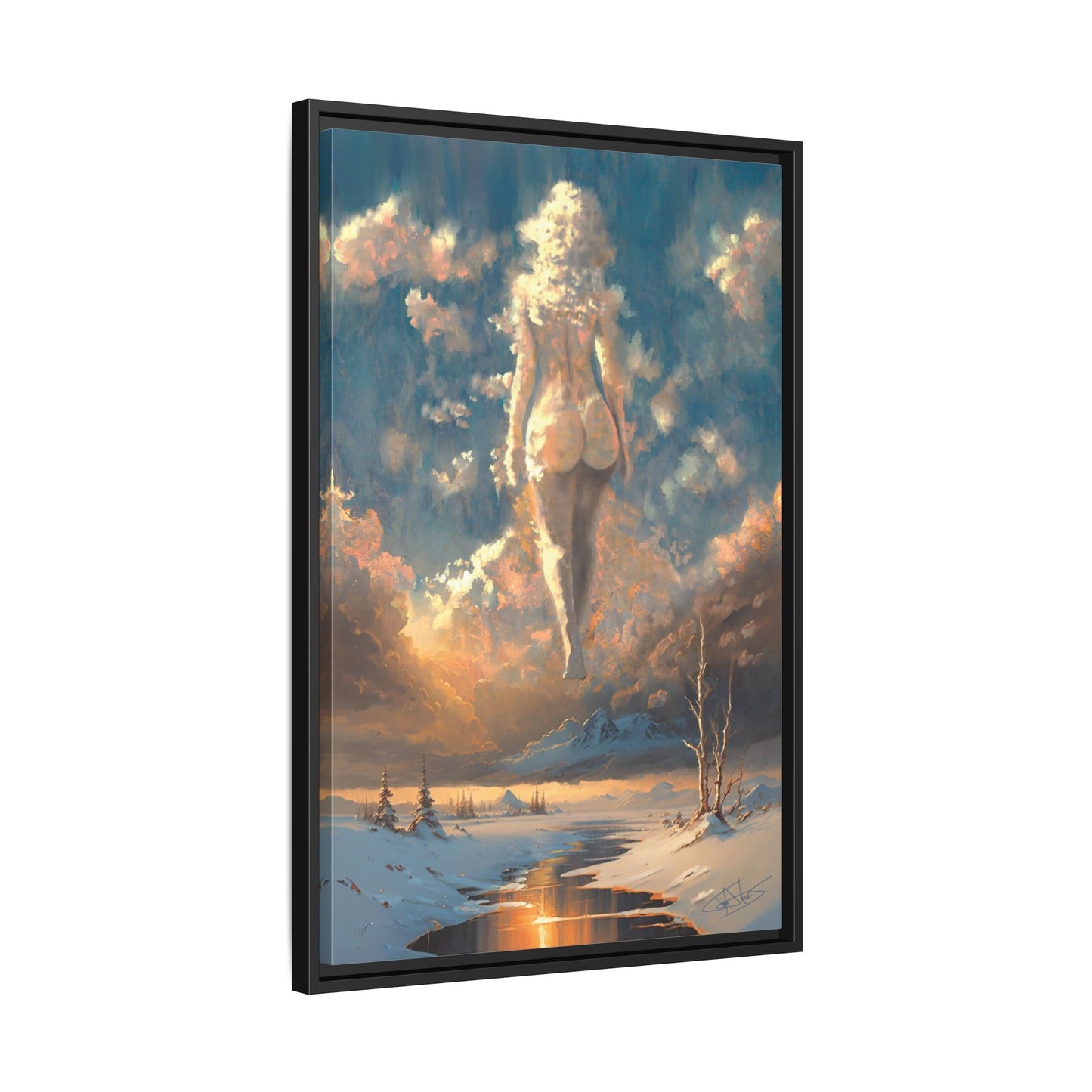"Sunset Siren" Framed canvas